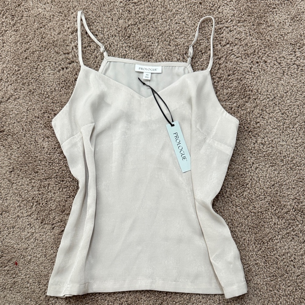 Prologue Women's Elegant White Camisole Top